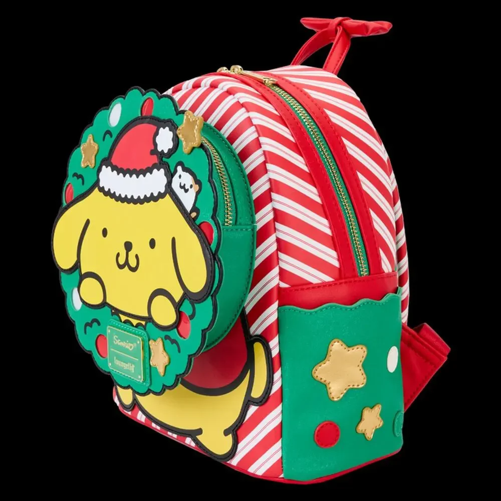 Unisex Loungefly Pompompurin Christmas Light-Up Mini Backpack Red Green